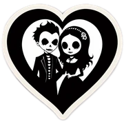 Goth love sticker