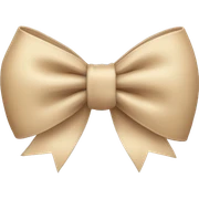 beige bow sticker