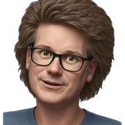 smiling boy with glasses portrait sticker