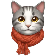 Cat with scarf sticker