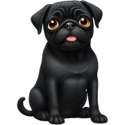 black pug sticker