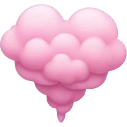 Corazón de nube rosa  sticker