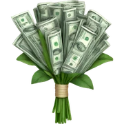 A bouquet of money sticker