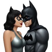 catwoman who kiss batman sticker