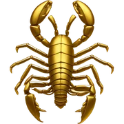 Scorpion made out of gold  sticker