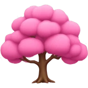 pink tree  sticker