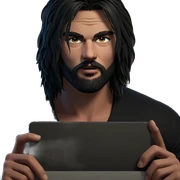 mysterious boy with beard sticker