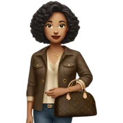 Woman with Louis Vuitton bag  sticker