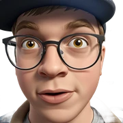 boy in glasses portrait sticker