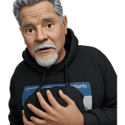 old man with grey hair sticker