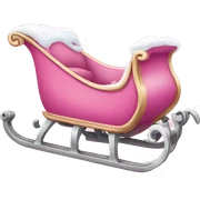 pink sleigh  sticker