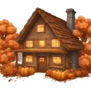 autumn house cozy  sticker