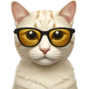 Cat with sunglasses sticker