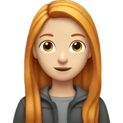 Whit ginger girl with straight hair sticker