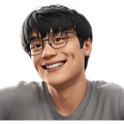 smiling boy with glasses sticker