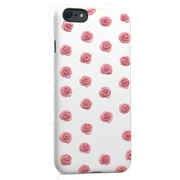 iPhone 16 White with rose case sticker