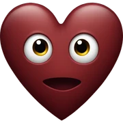 Dark red heart sticker