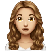 French girl brown hair sticker