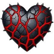 Goth heart sticker