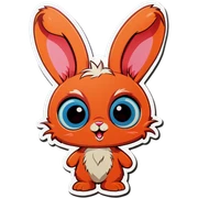 Bunny with big eyes sticker