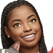 smiling girl with cat portrait sticker