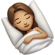 brown haired girl sleeping sticker