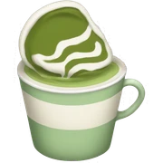 Sage green latte sticker