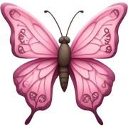 Pink butterfly sticker