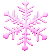 pink snowflake sticker