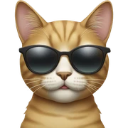 Cat with sunglasses sticker