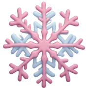 pastel pink snowflake  sticker
