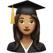 Brunette with graduation cap sticker