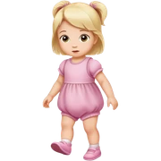 baby girl walking sticker