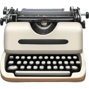 Typewriter sticker