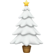 White Christmas tree sticker