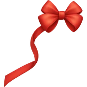 Red bow sticker