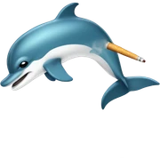 Dolphin smoking  sticker