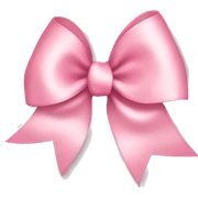 light pink ribbon bow sticker