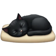 Black cat sleeping sticker