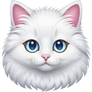 A cat with star eye sticker