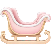 Pastel pink sleigh sticker