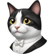 Tuxedo cat sticker