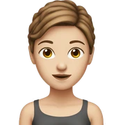 white girl with brown hair sticker