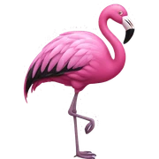 Purple flamingo  sticker