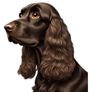 dark brown working cocker spaniel sticker