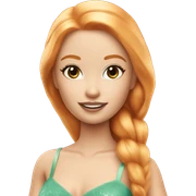White Barbie fairy ginger sticker