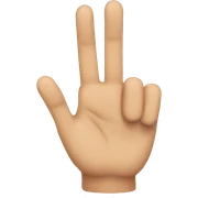 Three fingers sticker
