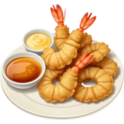 Plate of tempura shrimp  sticker