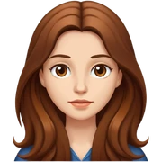 Woman with brown long hair  sticker