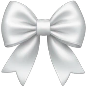 white satin bow sticker